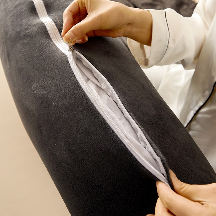 91家纺网 家纺一手货源 找家纺 碧尔家居 2025新款现代床头靠垫卧室床上靠枕深灰榻榻米靠背长条飘窗防撞软包可拆洗 深灰