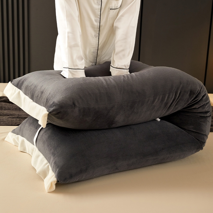 91家纺网 家纺一手货源 找家纺 碧尔家居 2025新款现代床头靠垫卧室床上靠枕深灰榻榻米靠背长条飘窗防撞软包可拆洗 深灰