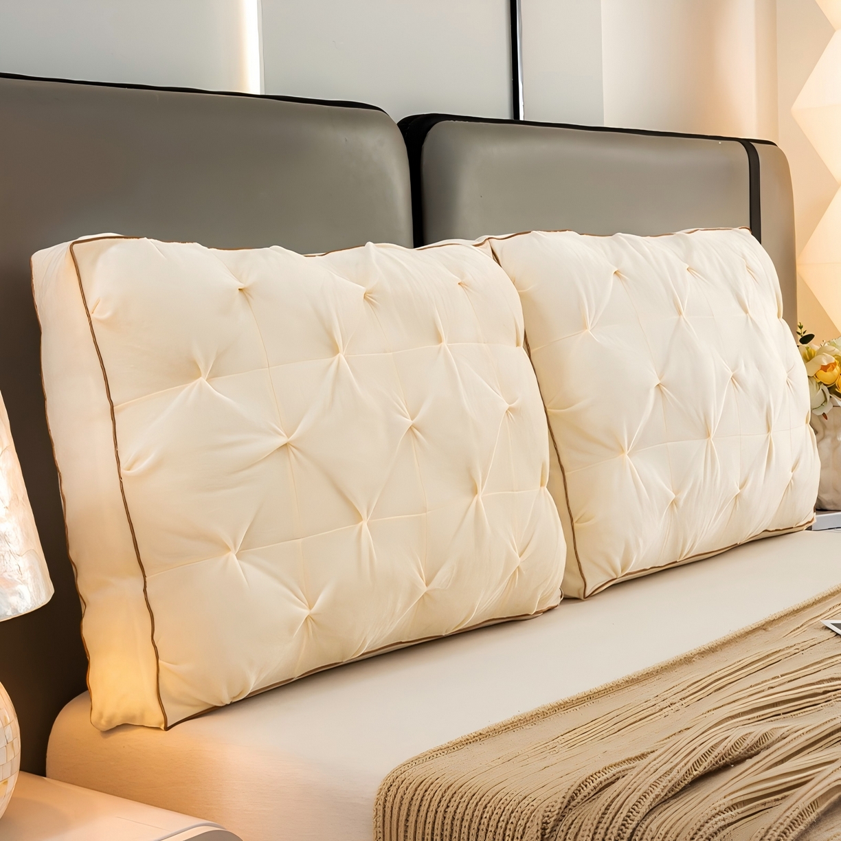 （总）碧尔家居 2025新款轻奢床头靠枕大靠背双人床上靠垫防撞榻榻米软包飘窗软垫可拆洗