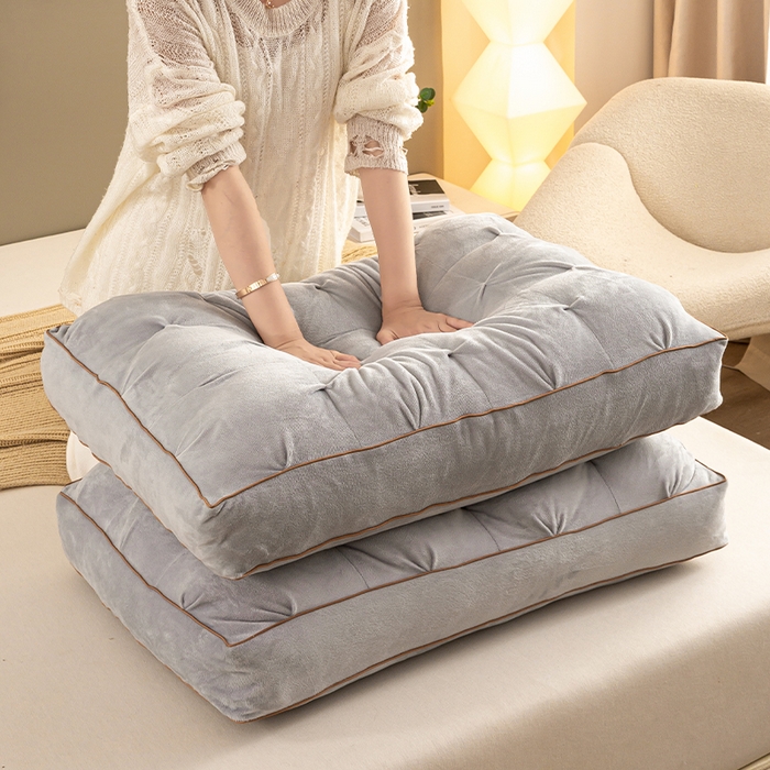 91家纺网 家纺一手货源 找家纺 碧尔家居 2025新款轻奢床头靠枕大靠背双人床上靠垫防撞榻榻米软包飘窗软垫可拆洗 银灰