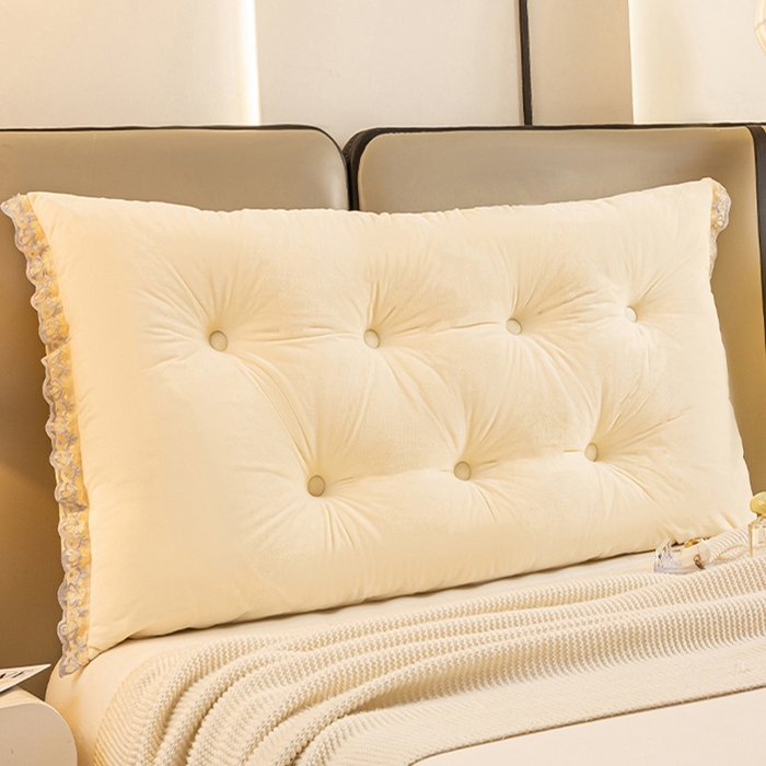 91家纺网 家纺一手货源 找家纺 （总）碧尔家居 2025新款轻奢床上靠垫卧室床头靠枕银灰榻榻米靠背长条飘窗防撞软垫可拆洗