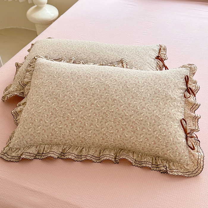 91家纺网 家纺一手货源 找家纺 韩约家纺 2025新款1韩式蝴蝶结加厚床单款棉麻四件套 心动