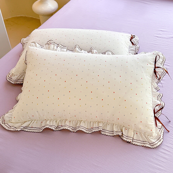 91家纺网 家纺一手货源 找家纺 韩约家纺 2025新款1韩式蝴蝶结加厚床单款棉麻四件套 砰然心动