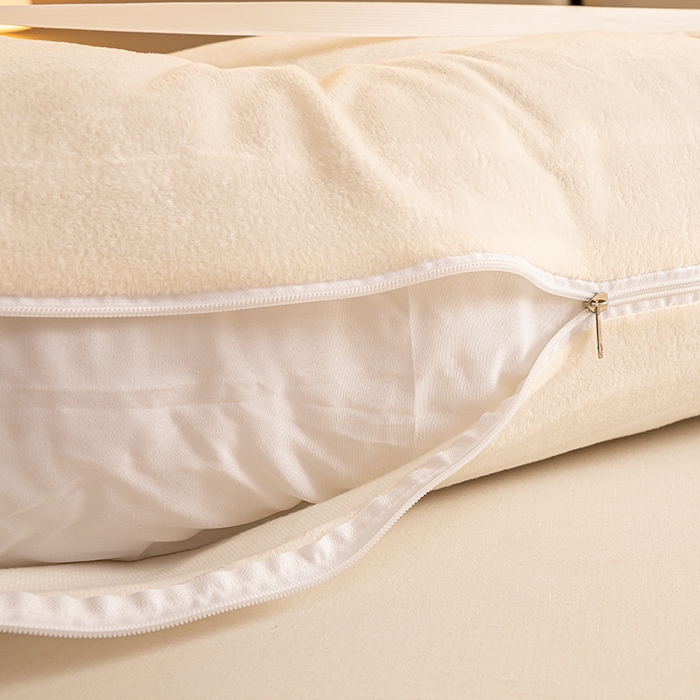 91家纺网 家纺一手货源 找家纺 碧尔家居 2025新款轻奢床上靠垫卧室床头靠枕银灰榻榻米靠背长条飘窗防撞软垫可拆洗 乳白