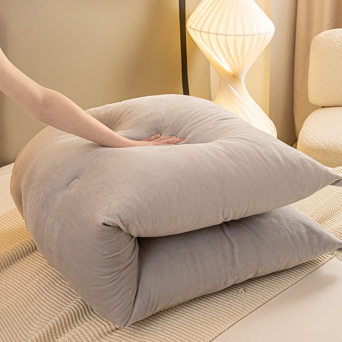 91家纺网 家纺一手货源 找家纺 碧尔家居 2025新款轻奢床上靠垫卧室床头靠枕银灰榻榻米靠背长条飘窗防撞软垫可拆洗 银灰