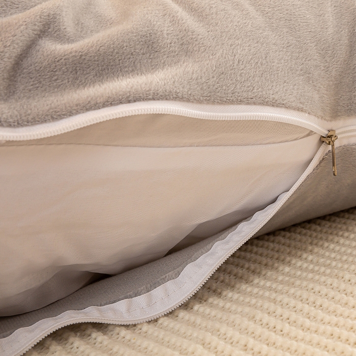 91家纺网 家纺一手货源 找家纺 碧尔家居 2025新款轻奢床上靠垫卧室床头靠枕银灰榻榻米靠背长条飘窗防撞软垫可拆洗 银灰