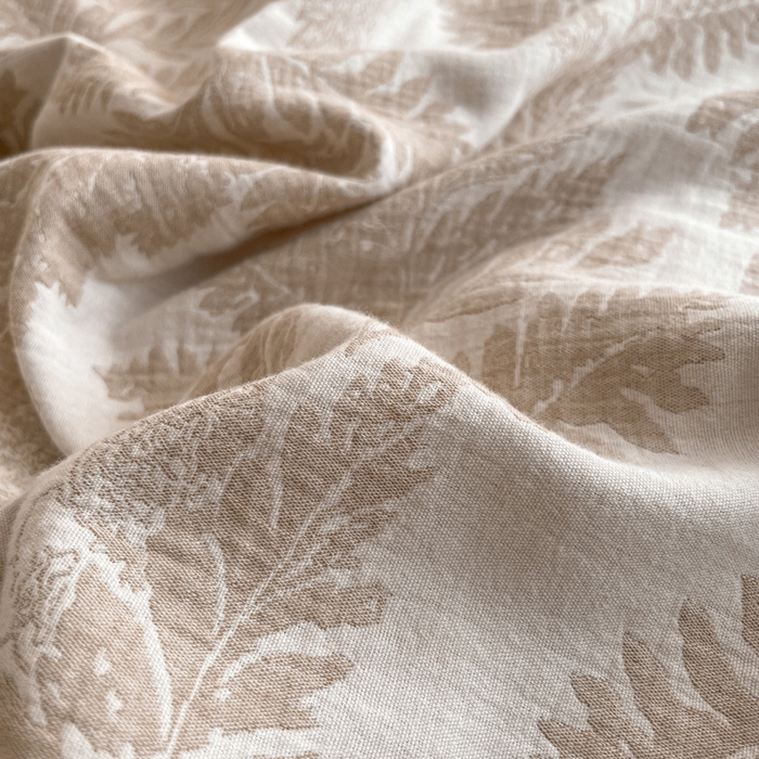 91家纺网 家纺一手货源 找家纺 宜代光年 2025新款全棉色织水洗棉大提花四件套（第一批）镜中叶-米