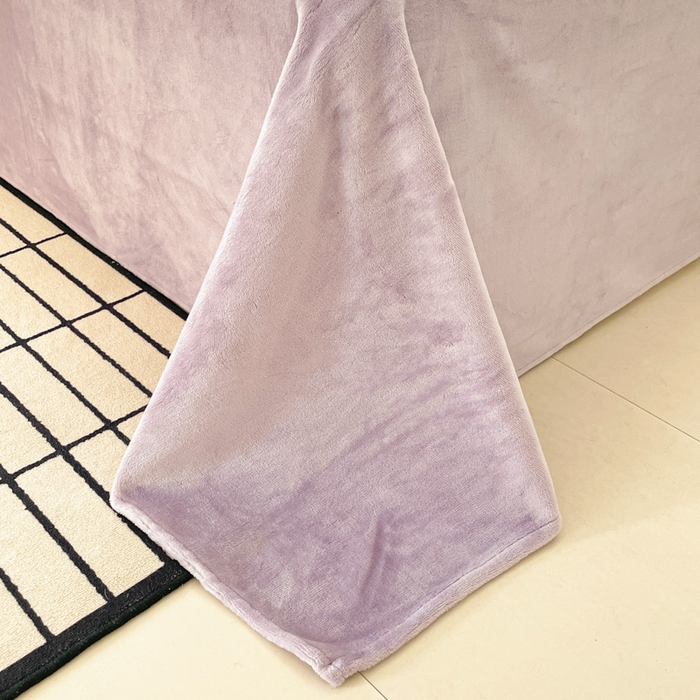 91家纺网 家纺一手货源 找家纺 言一 2025新款A类全消光超柔260G立体雕花牛奶绒加厚法式宽边四件套 繁花绮梦-紫