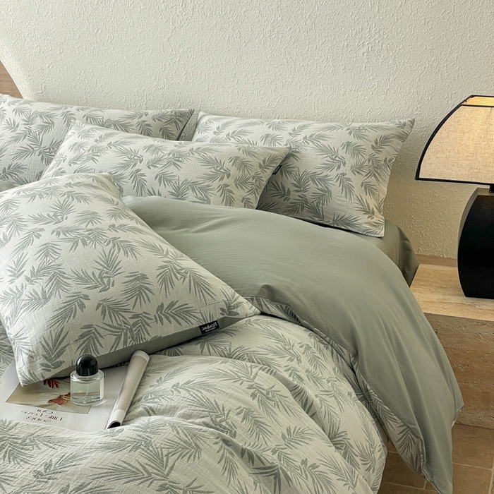 91家纺网 家纺一手货源 找家纺 宜代光年 2025新款全棉色织水洗棉大提花四件套（第一批）居有竹