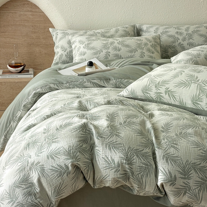 91家纺网 家纺一手货源 找家纺 宜代光年 2025新款全棉色织水洗棉大提花四件套（第一批）居有竹