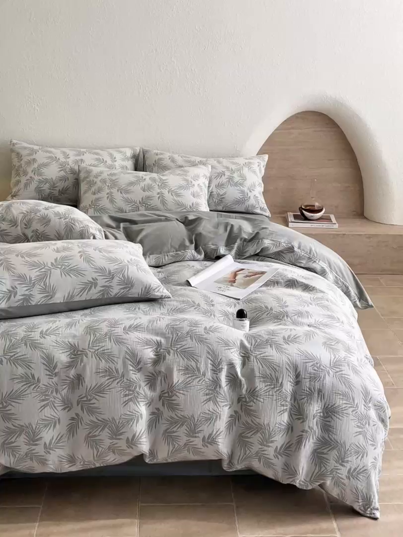 91家纺网 家纺一手货源 找家纺 宜代光年 2025新款全棉色织水洗棉大提花四件套（第一批）居有竹