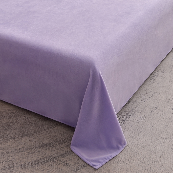 91家纺网 家纺一手货源 找家纺 同田家纺 2023直播热款牛奶绒兔毛四件套兔兔绒牛奶绒四件套七彩紫-牛奶绒泡泡印花紫