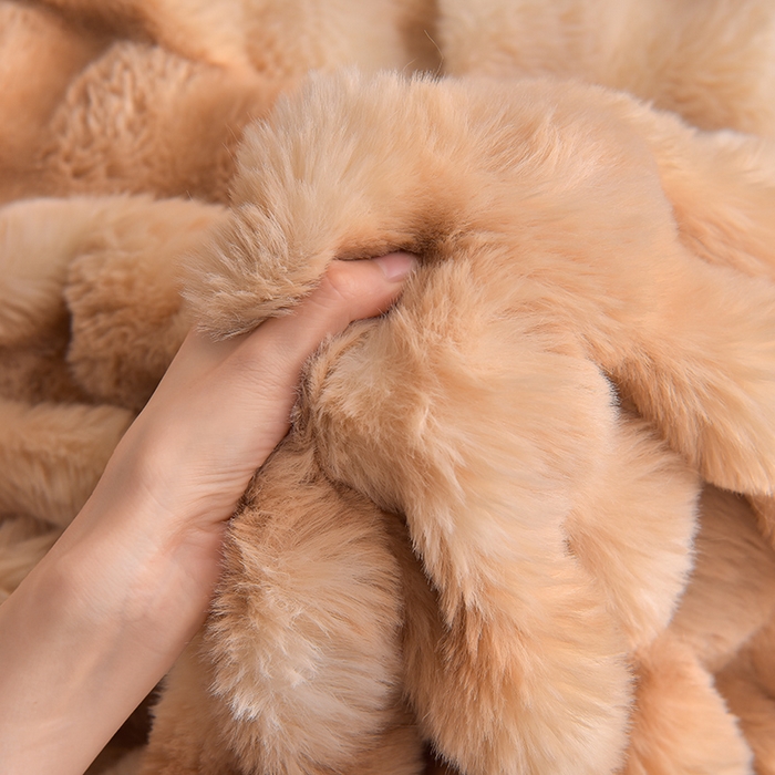 91家纺网 家纺一手货源 找家纺 同田家纺 2023直播热款牛奶绒兔毛四件套兔兔绒牛奶绒四件套 七彩咖-牛奶绒泡泡印花咖