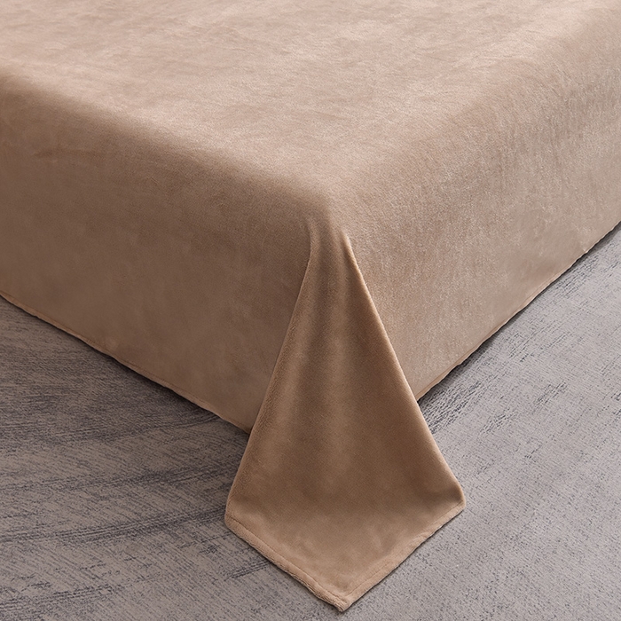 91家纺网 家纺一手货源 找家纺 同田家纺 2023直播热款牛奶绒兔毛四件套兔兔绒牛奶绒四件套 轻奢咖-牛奶绒泡泡纯咖