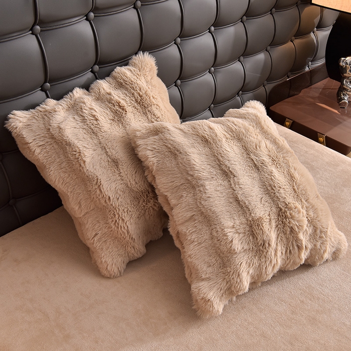 91家纺网 家纺一手货源 找家纺 同田家纺 2023直播热款牛奶绒兔毛四件套兔兔绒牛奶绒四件套 轻奢咖-牛奶绒泡泡纯咖