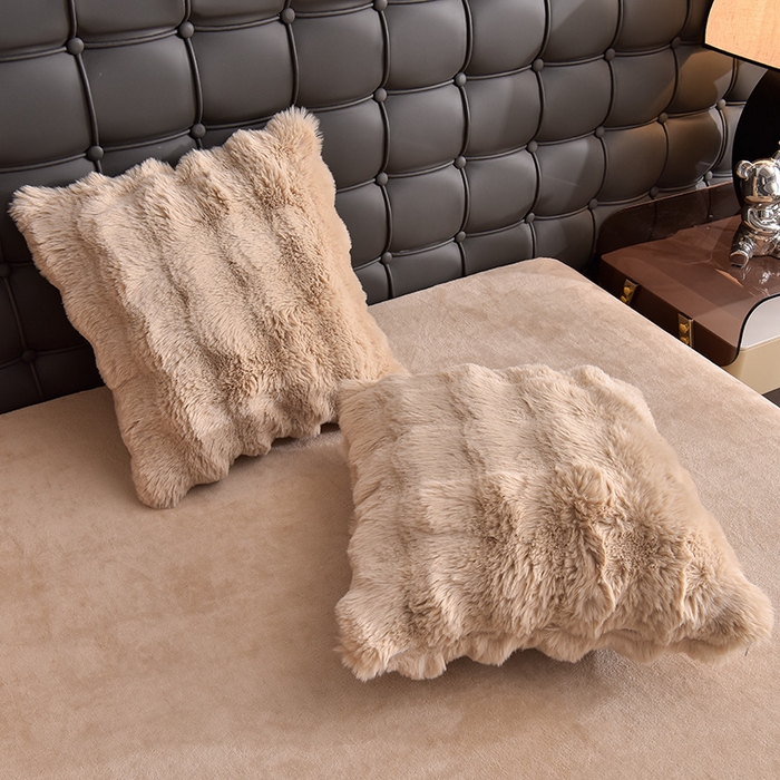 91家纺网 家纺一手货源 找家纺 同田家纺 2023直播热款牛奶绒兔毛四件套兔兔绒牛奶绒四件套 轻奢咖-牛奶绒泡泡纯咖