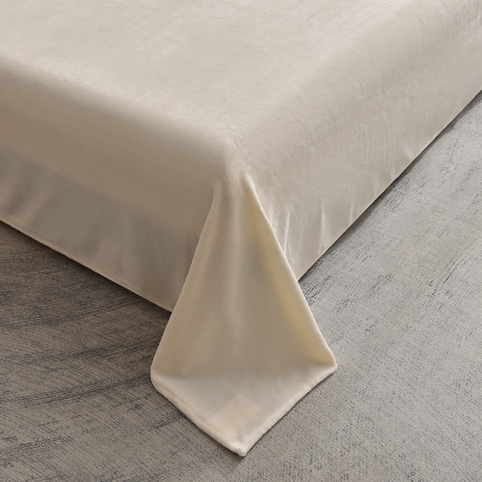 91家纺网 家纺一手货源 找家纺 同田家纺 2023直播热款牛奶绒兔毛四件套兔兔绒牛奶绒四件套轻奢白-牛奶绒泡泡纯白