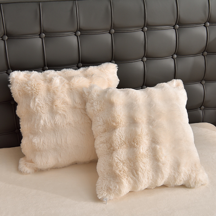 91家纺网 家纺一手货源 找家纺 同田家纺 2023直播热款牛奶绒兔毛四件套兔兔绒牛奶绒四件套轻奢白-牛奶绒泡泡纯白