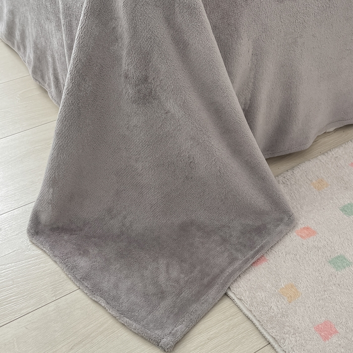 91家纺网 家纺一手货源 找家纺 同田家纺 2023直播热款牛奶绒兔毛四件套兔兔绒牛奶绒四件套 轻奢灰-牛奶绒泡泡灰