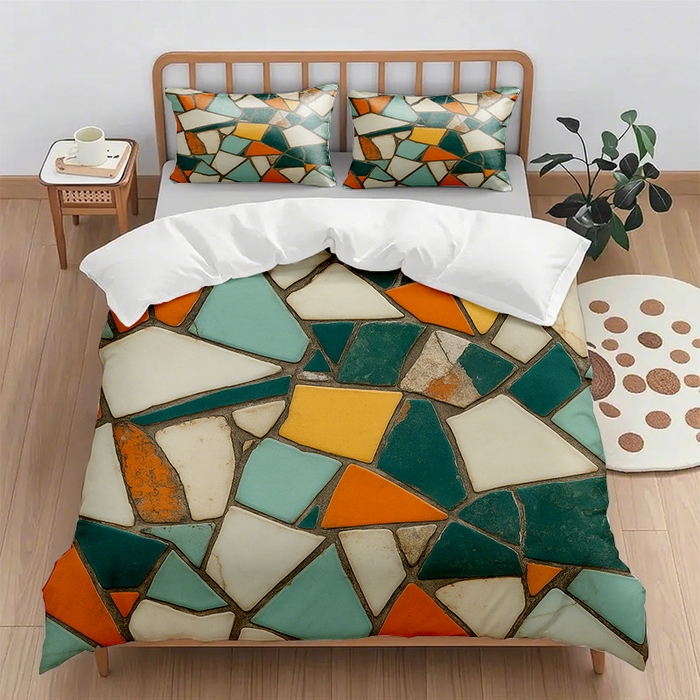 91家纺网 家纺一手货源 找家纺 （总1）轩贝雅 2025新款跨境Pod工厂数码印花被套套装（被套+枕套）第六批