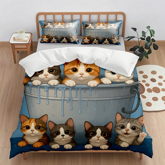 91家纺网 家纺一手货源 找家纺 （总1）轩贝雅 2025新款跨境Pod工厂数码印花被套套装（被套+枕套）第六批