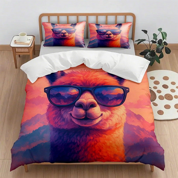 91家纺网 家纺一手货源 找家纺 （总1）轩贝雅 2025新款跨境Pod工厂数码印花被套套装（被套+枕套）第六批