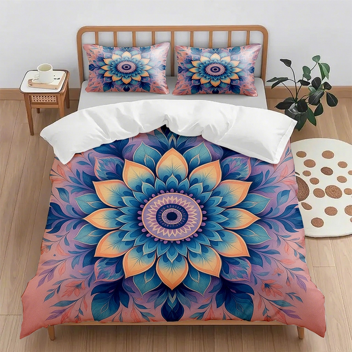 91家纺网 家纺一手货源 找家纺 （总1）轩贝雅 2025新款跨境Pod工厂数码印花被套套装（被套+枕套）第六批