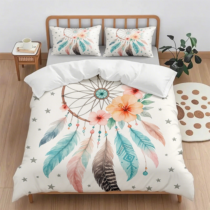 91家纺网 家纺一手货源 找家纺 （总1）轩贝雅 2025新款跨境Pod工厂数码印花被套套装（被套+枕套）第六批