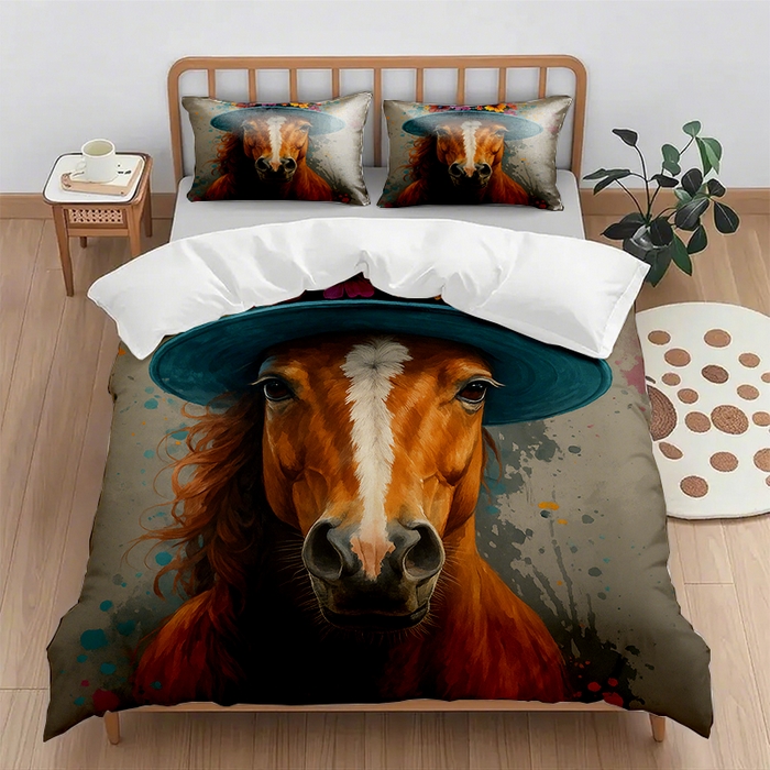 91家纺网 家纺一手货源 找家纺 （总1）轩贝雅 2025新款跨境Pod工厂数码印花被套套装（被套+枕套）第六批