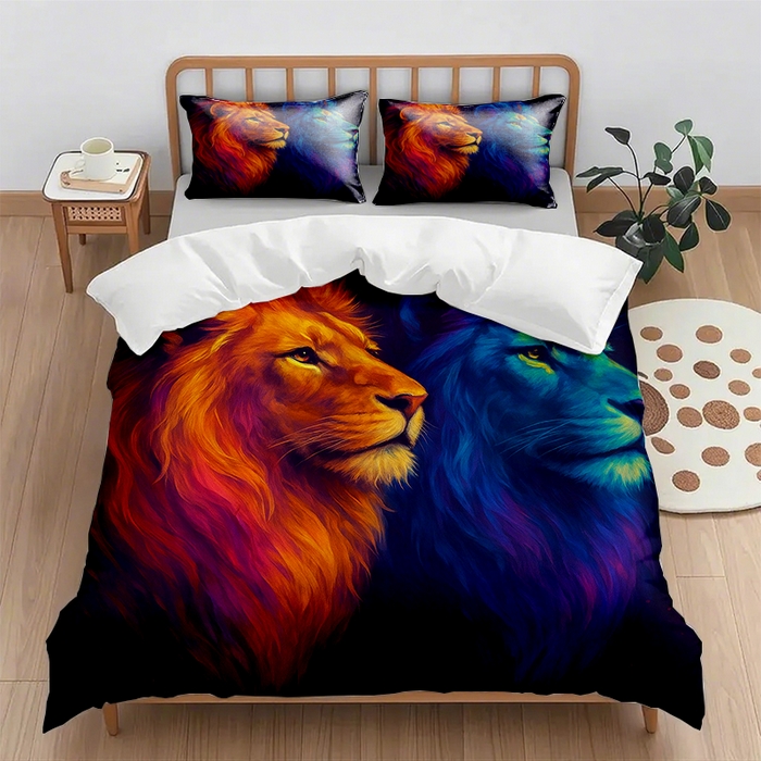 91家纺网 家纺一手货源 找家纺 （总1）轩贝雅 2025新款跨境Pod工厂数码印花被套套装（被套+枕套）第六批