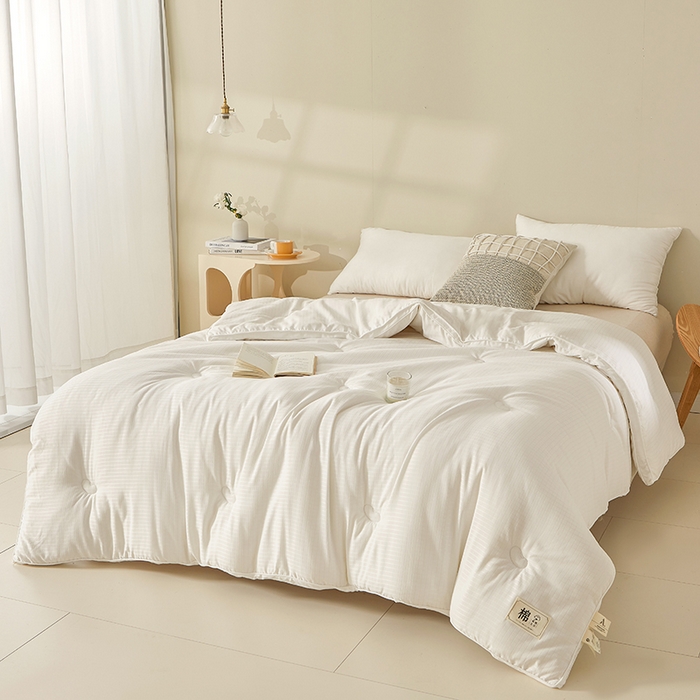 91家纺网 家纺一手货源 找家纺 （总）晚悠家纺 2025新款提花A类原棉大豆纤维被子被芯春秋被冬被供货直播网销