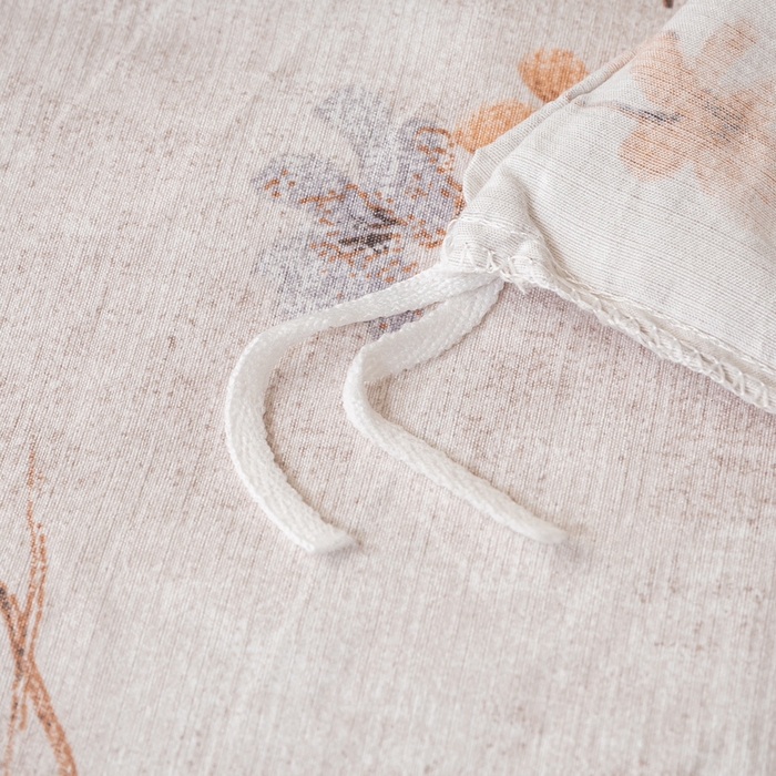 91家纺网 家纺一手货源 找家纺 七里香 2025秋冬新品A类加厚高克重原麻复古风亚麻皱皱纱印花四件套 金枝玉叶