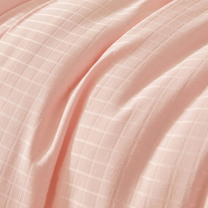 91家纺网 家纺一手货源 找家纺 晚悠家纺 2025新款提花A类原棉大豆纤维被子被芯春秋被冬被供货直播网销 粉色