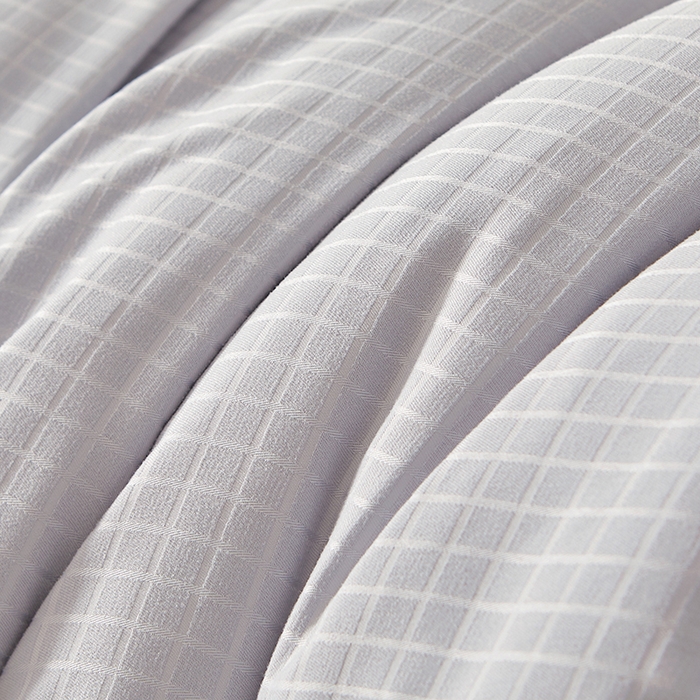 91家纺网 家纺一手货源 找家纺 晚悠家纺 2025新款提花A类原棉大豆纤维被子被芯春秋被冬被供货直播网销 灰色