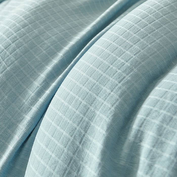 91家纺网 家纺一手货源 找家纺 晚悠家纺 2025新款提花A类原棉大豆纤维被子被芯春秋被冬被供货直播网销 蓝色