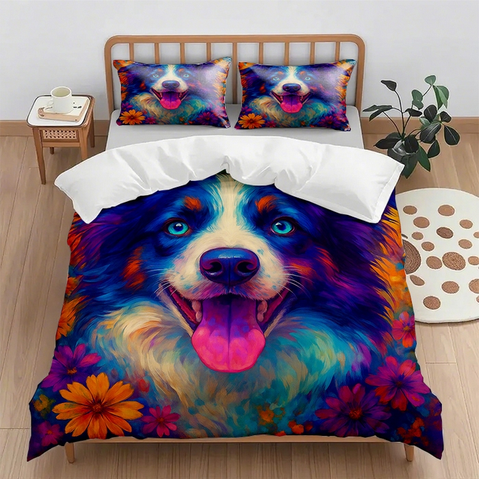 91家纺网 家纺一手货源 找家纺 （总2）轩贝雅 2025新款跨境Pod工厂数码印花被套套装（被套+枕套）第六批