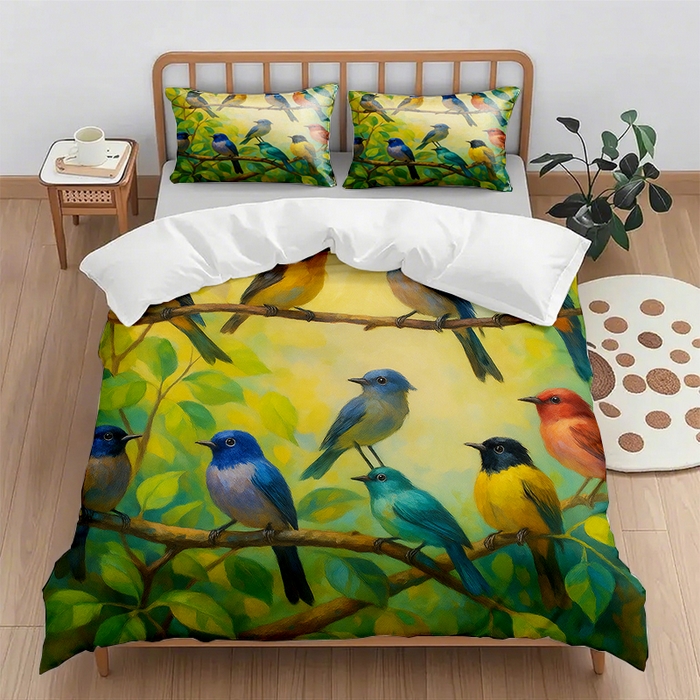 91家纺网 家纺一手货源 找家纺 （总2）轩贝雅 2025新款跨境Pod工厂数码印花被套套装（被套+枕套）第六批