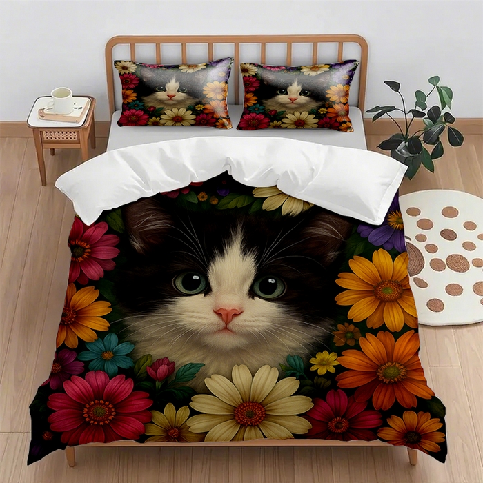 91家纺网 家纺一手货源 找家纺 （总2）轩贝雅 2025新款跨境Pod工厂数码印花被套套装（被套+枕套）第六批