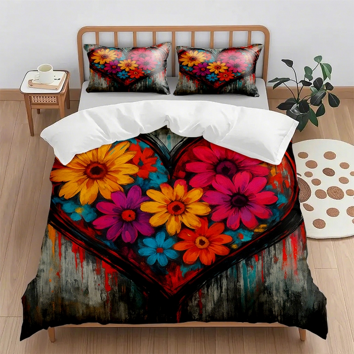 91家纺网 家纺一手货源 找家纺 （总2）轩贝雅 2025新款跨境Pod工厂数码印花被套套装（被套+枕套）第六批