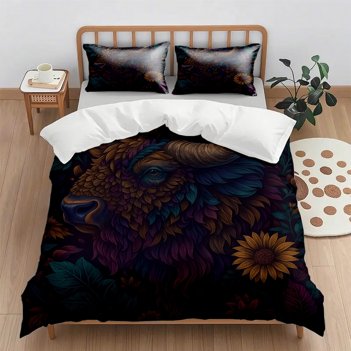 91家纺网 家纺一手货源 找家纺 （总2）轩贝雅 2025新款跨境Pod工厂数码印花被套套装（被套+枕套）第六批