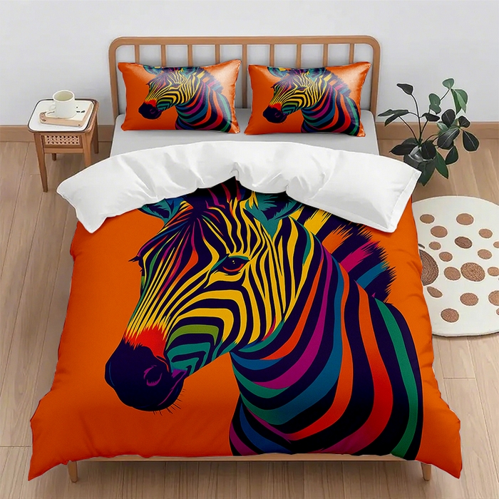 91家纺网 家纺一手货源 找家纺 （总2）轩贝雅 2025新款跨境Pod工厂数码印花被套套装（被套+枕套）第六批