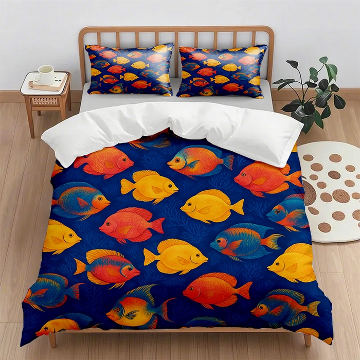 91家纺网 家纺一手货源 找家纺 （总2）轩贝雅 2025新款跨境Pod工厂数码印花被套套装（被套+枕套）第六批