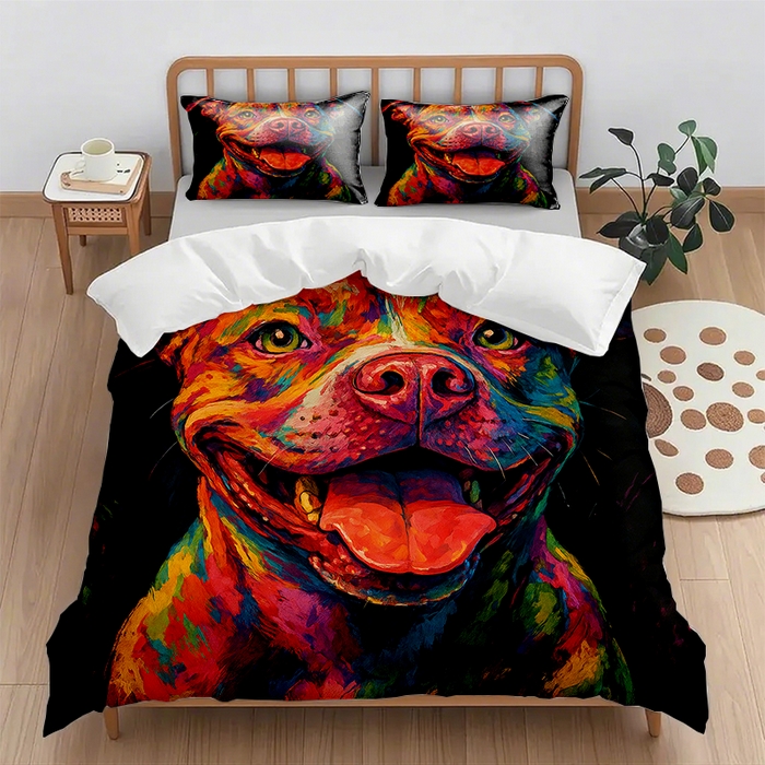 91家纺网 家纺一手货源 找家纺 （总2）轩贝雅 2025新款跨境Pod工厂数码印花被套套装（被套+枕套）第六批