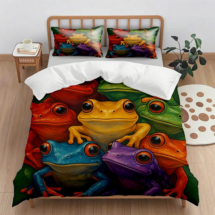 91家纺网 家纺一手货源 找家纺 （总2）轩贝雅 2025新款跨境Pod工厂数码印花被套套装（被套+枕套）第六批