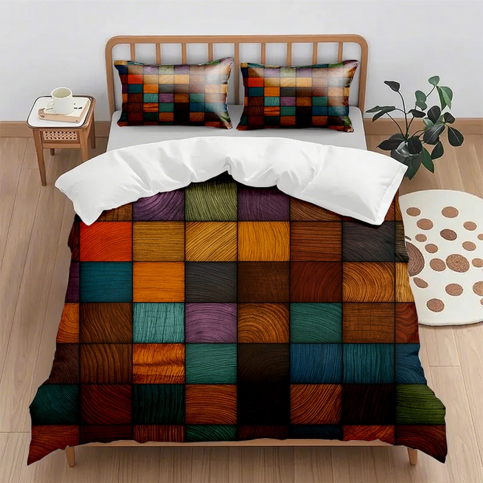 91家纺网 家纺一手货源 找家纺 （总2）轩贝雅 2025新款跨境Pod工厂数码印花被套套装（被套+枕套）第六批