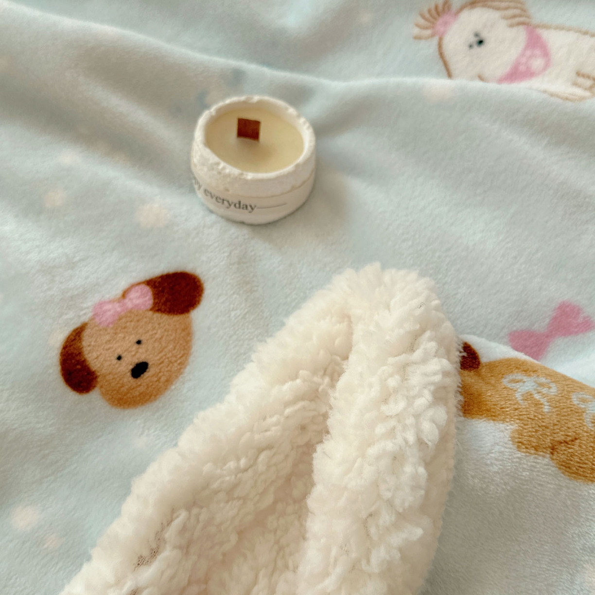 91家纺网 家纺一手货源 找家纺 美乐迪  2025新款牛奶绒羊羔绒毛毯 香肠狗