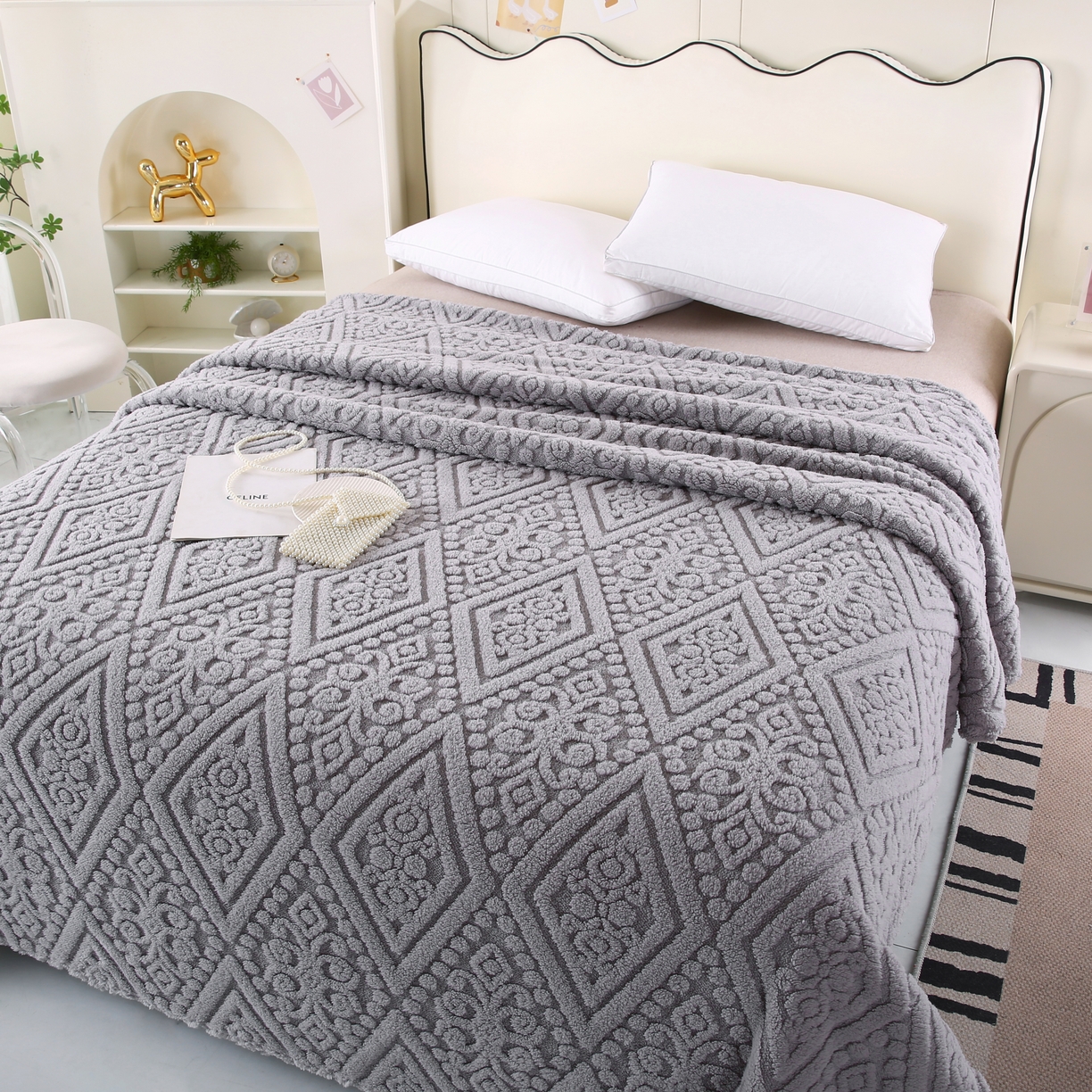 91家纺网 家纺一手货源 找家纺 （总）巴木赫 2025新款如意阁塔芙绒毯子毛毯