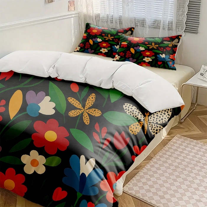 91家纺网 家纺一手货源 找家纺 （总2）轩贝雅 2025新款跨境Pod工厂数码印花被套套装（被套+枕套）第六批