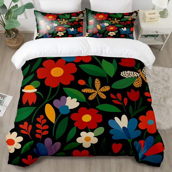 91家纺网 家纺一手货源 找家纺 （总2）轩贝雅 2025新款跨境Pod工厂数码印花被套套装（被套+枕套）第六批