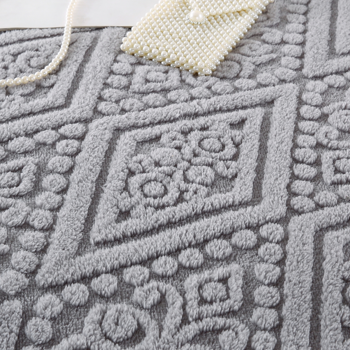 91家纺网 家纺一手货源 找家纺 巴木赫 2025新款如意阁塔芙绒毯子毛毯  银灰